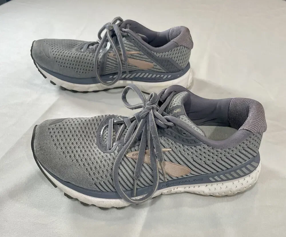 Brooks Adrenaline GTS 20 Grey Pale Peach Extra Wide 6.5
